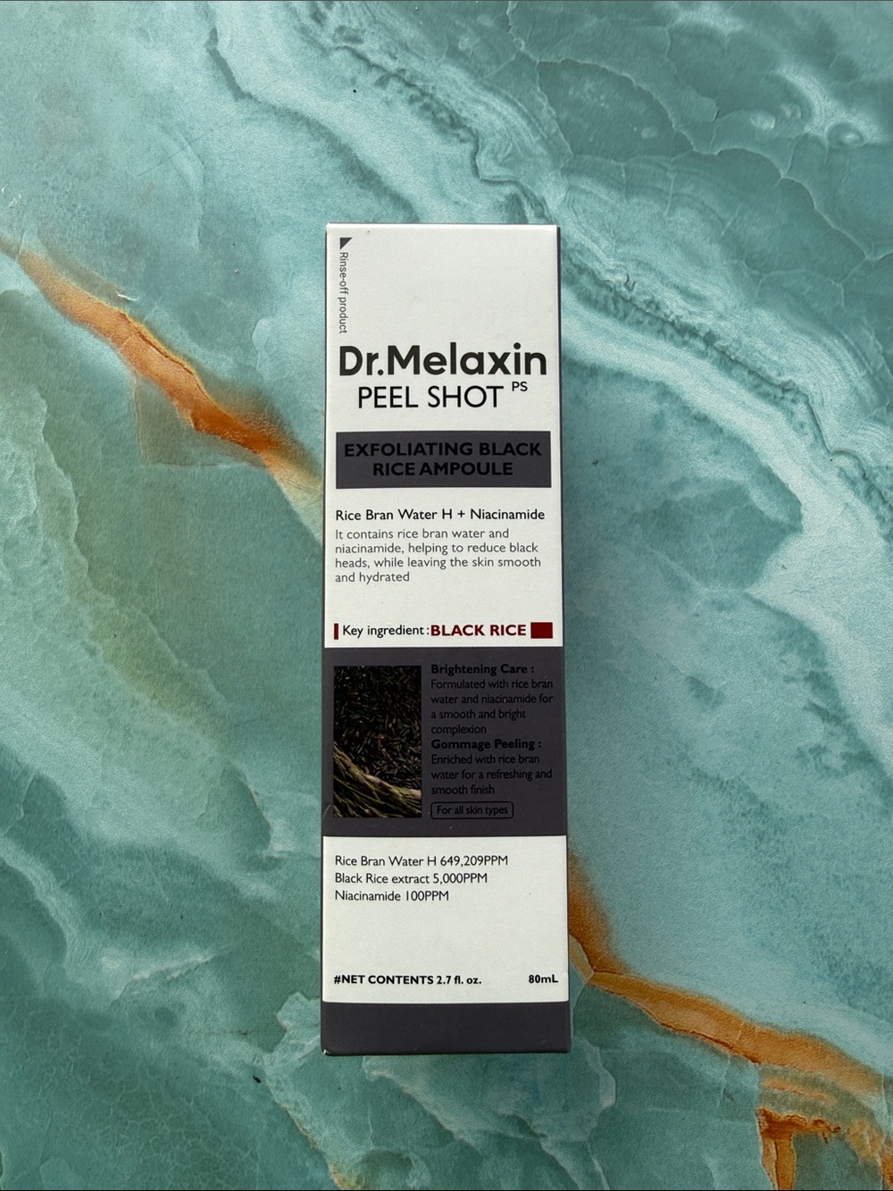 Dr Melaxin Peel Shot Exfoliating Black Rice Ampoule